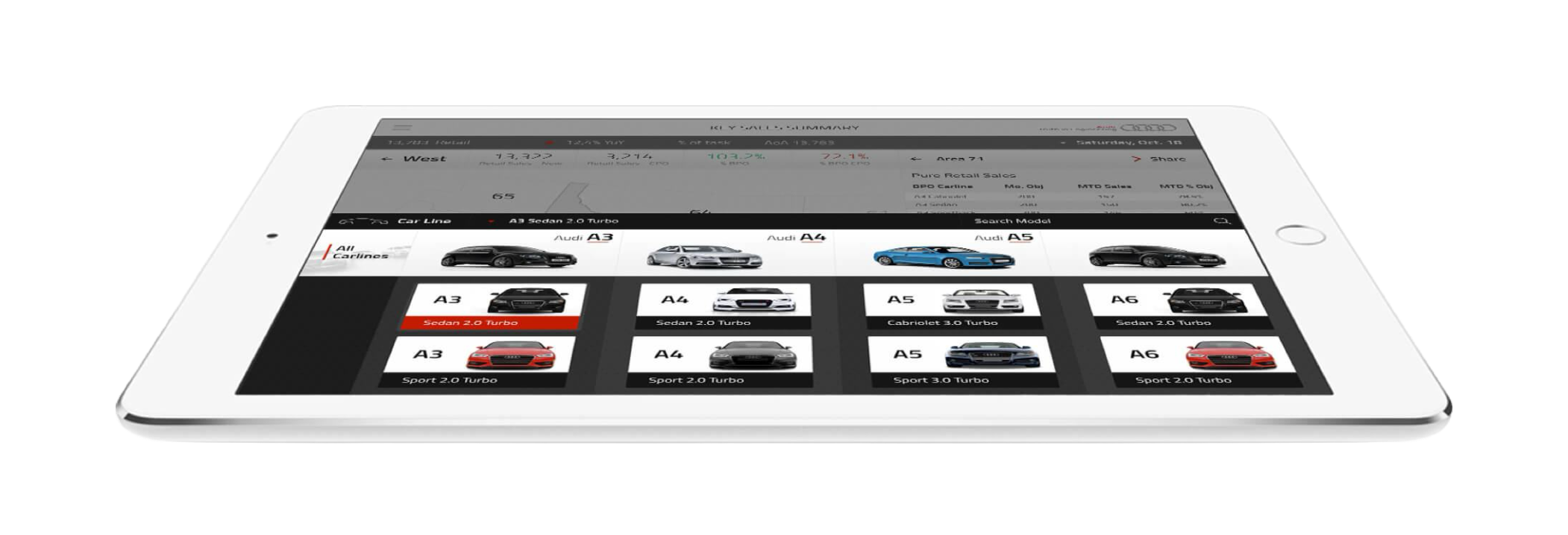 Inventory catalog view for Audi models.